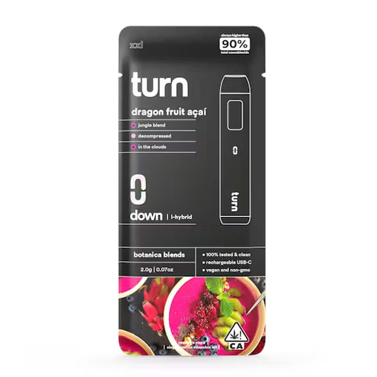 2.0g AIO | dragon fruit açaí | botanica blends | down |