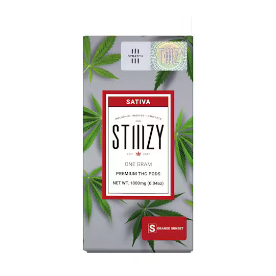 STIIIZY - Vape Cartridge - ORANGE SUNSET 1G Original THC Pod - STIIIZY