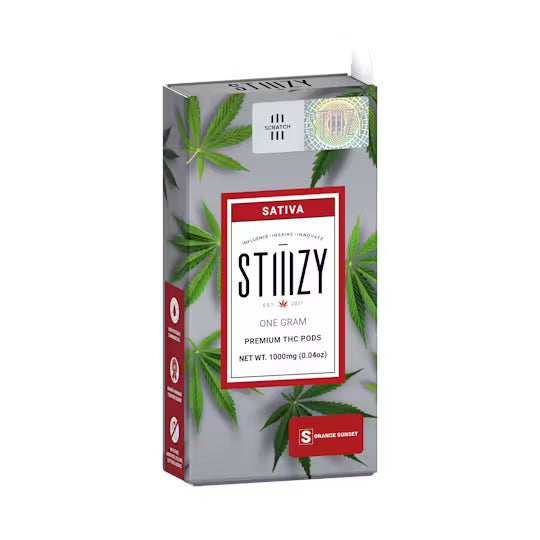 STIIIZY - Vape Cartridge - ORANGE SUNSET 1G Original THC Pod - STIIIZY