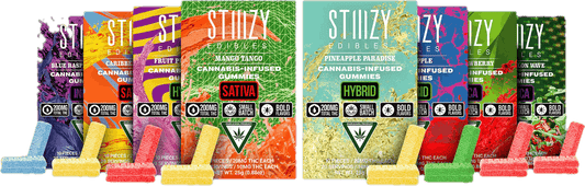 STIIIZY 10pc x 10mg Gummies ( Pineapple / Sour Apple / Fruit Punch ) [Hybrid]