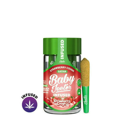 BABY JEETER *Strawberry Cough 5 Pack (SATIVA) Infused Liquid Diamonds & Kief PreRolls