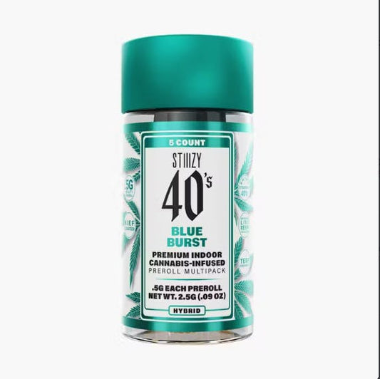 STIIIZY - BLUE BURST - .5G 40's Infused Preroll 5 Pack
