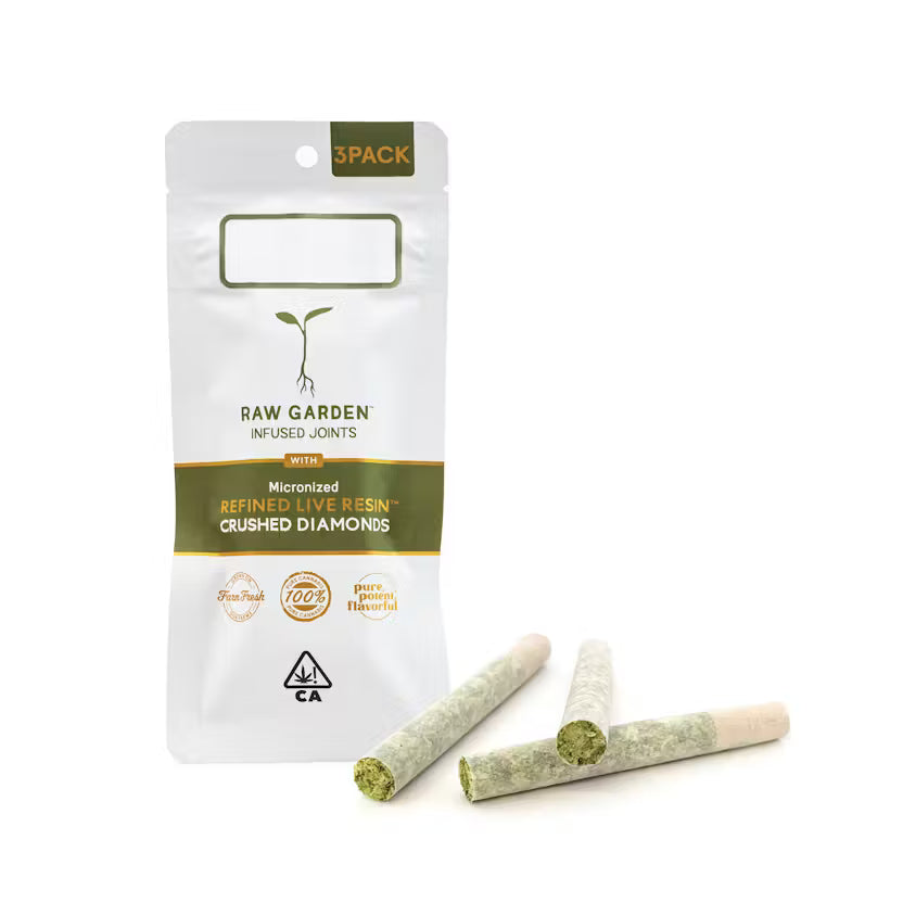 Abracadabra™ Raw Garden - Crushed Diamonds Infused (3) 0.5g Joints