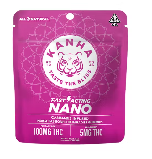 KANHA | NANO | Passionfruit Paradise | Indica | 100mg THC | 20-pack