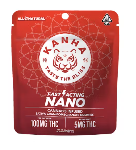 KANHA | NANO | Cran-Pomegranate | Sativa | 100mg THC | 20-pack