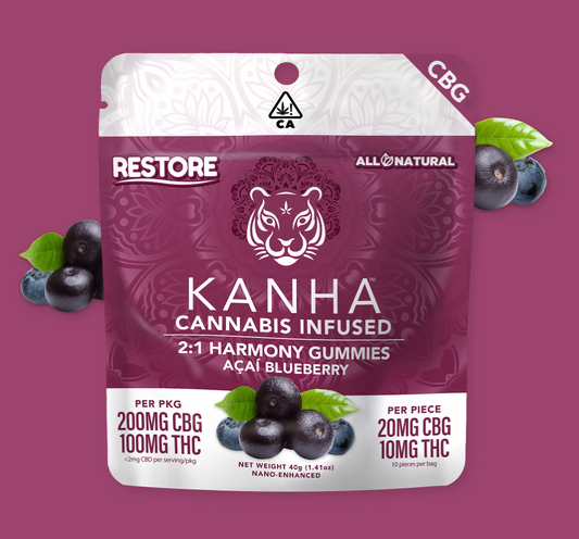 Kanha Ratio Gummies 2:1 CBG Harmony Acai Blueberry