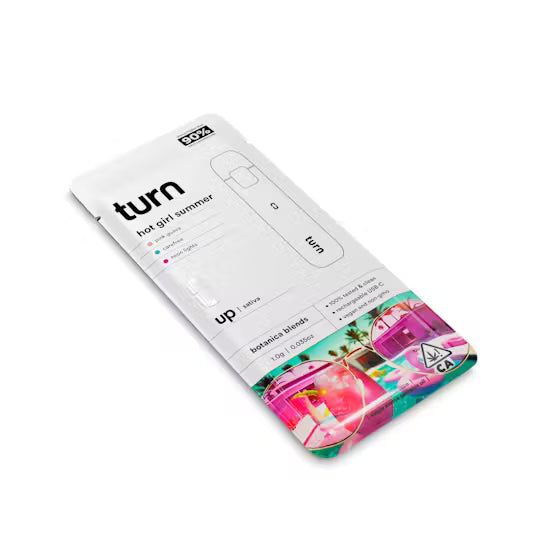 turn 2.0g AIO | hot girl summer | Sativa | DIsposable | botanica blends | up |
