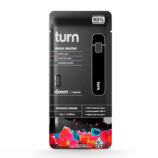 turn 2.0g AIO | neon nectar | Disposable | botanica blends | down |