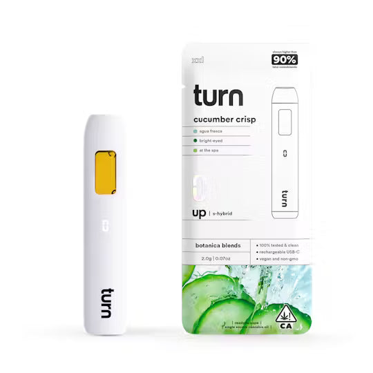 turn 2.0g AIO | cucumber crisp | Hybrid | Disposable | botanica blends | up |